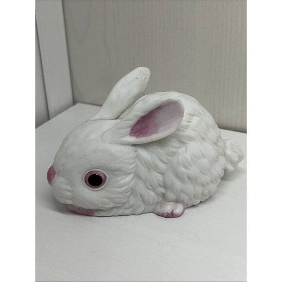 Vintage Easter Bunny White Porcelain Rabbit Ceramic Cute Spring Andrea Sadek - Picture 3 of 14